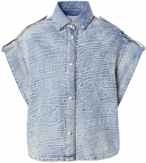 IRO Vesta  modrá denim / biela