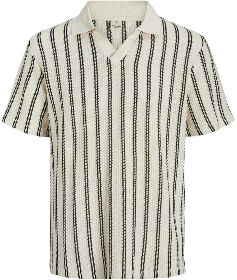 Jack & Jones Plus Tričko 'JPRBLUHarry'  čierna / biela ako vlna