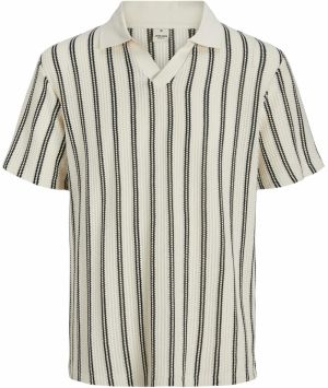 Jack & Jones Plus Tričko 'JPRBLUHarry'  čierna / biela ako vlna