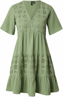 VERO MODA Šaty 'VMNATALI'  tmavozelená