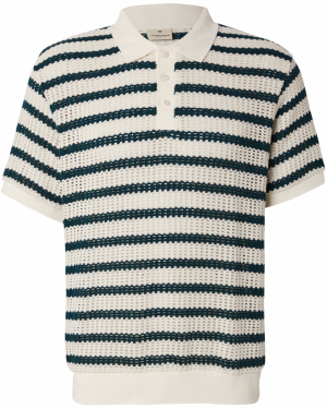Jack & Jones Premium Tričko 'JPRBLUCOHEN'  petrolejová / biela