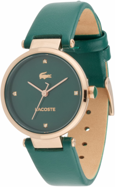 LACOSTE Analógové hodinky 'ORBA'  zlatá / smaragdová