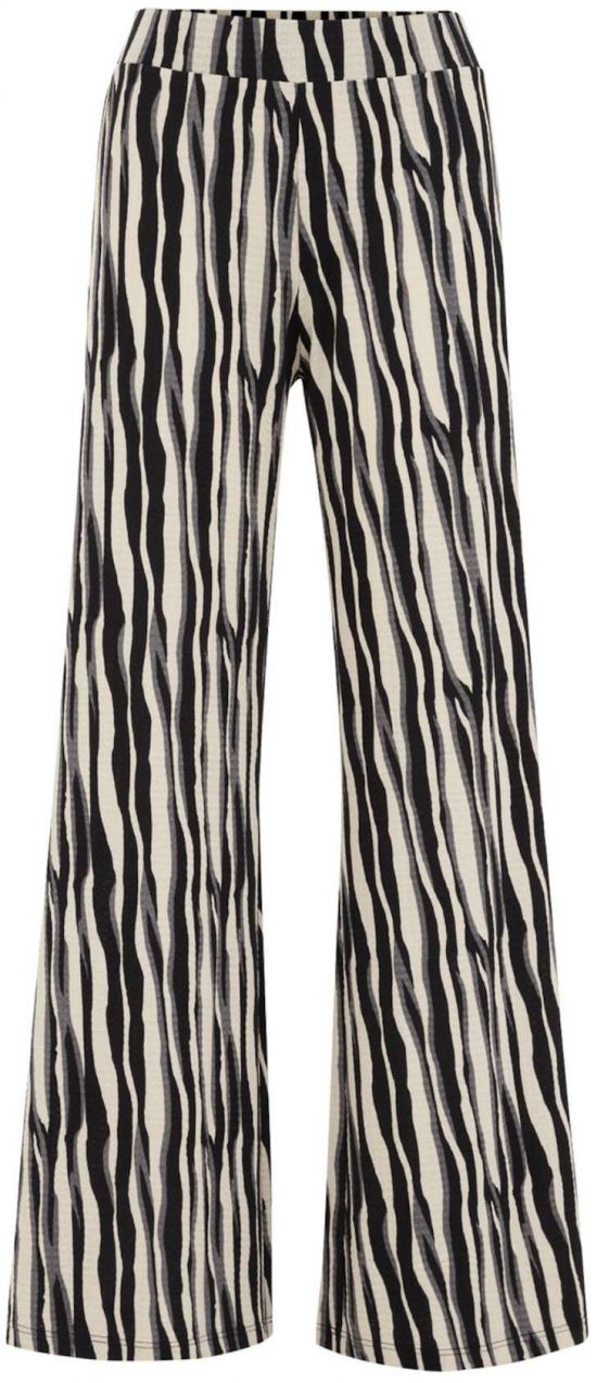 WE Fashion Nohavice  zelená / čierna / biela ako vlna