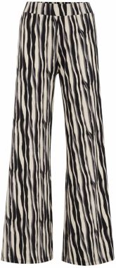 WE Fashion Nohavice  zelená / čierna / biela ako vlna
