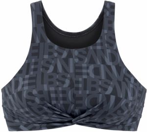 Elbsand Bikinový top  sivá / čadičová / čierna melírovaná