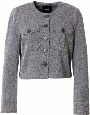 VERO MODA Blejzer 'KARLY'  grafitová / čierna melírovaná