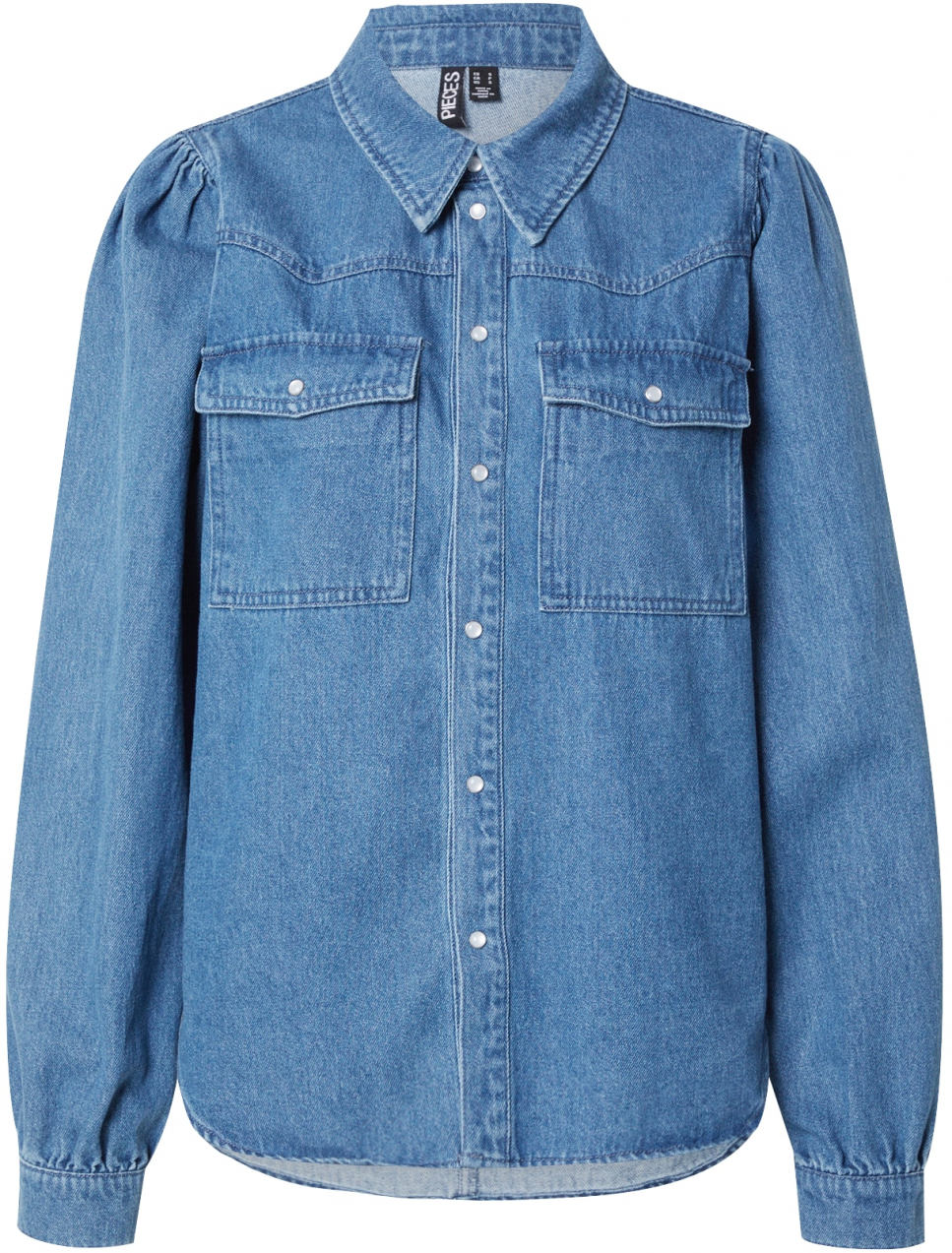 PIECES Blúzka 'PAULA'  modrá denim