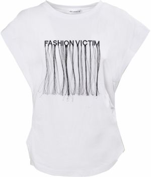 Influencer Tričko  čierna / biela