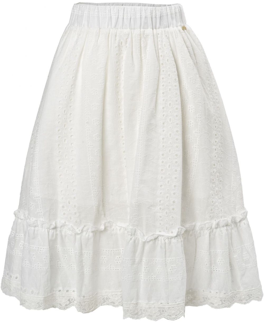 Influencer Sukňa 'Broderie'  zelená / biela