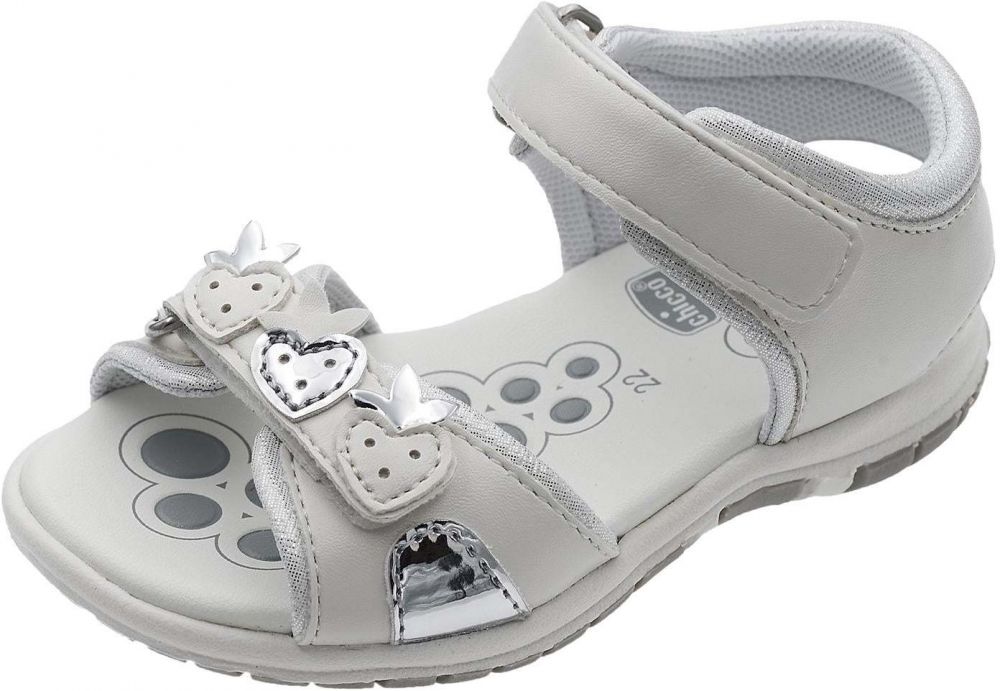 Chicco Sandále 'Fleur'  strieborná / biela