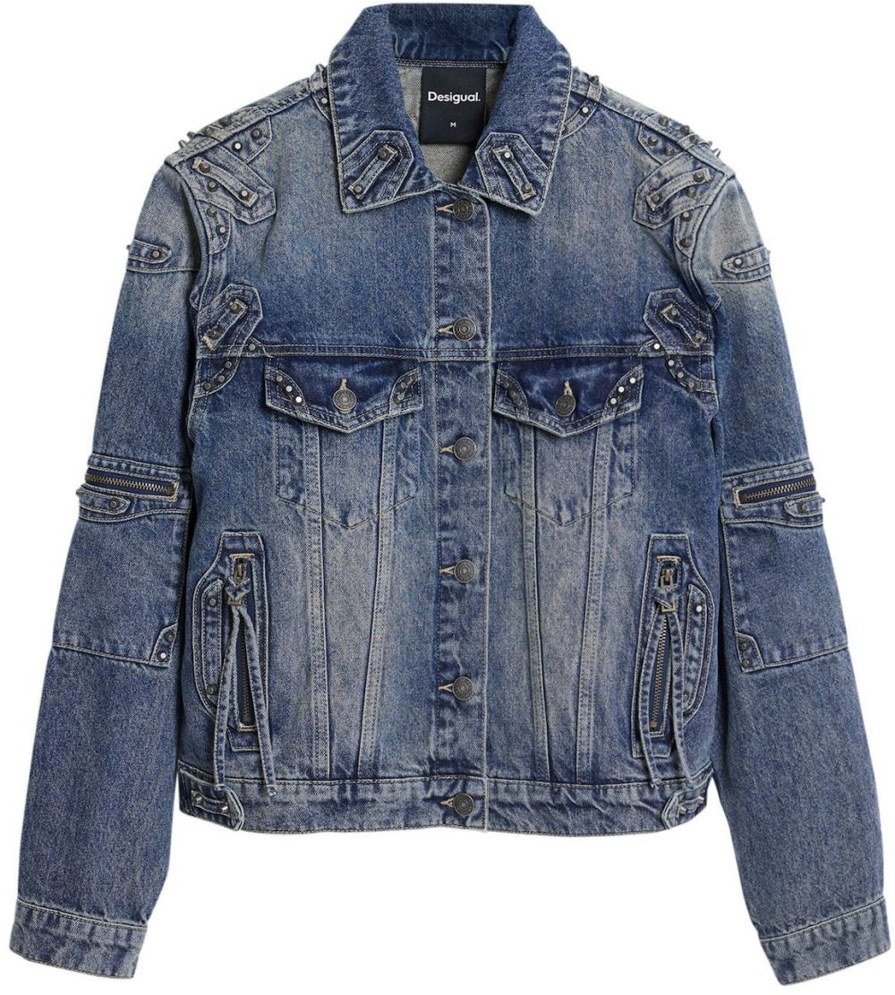 Desigual Prechodná bunda  modrá