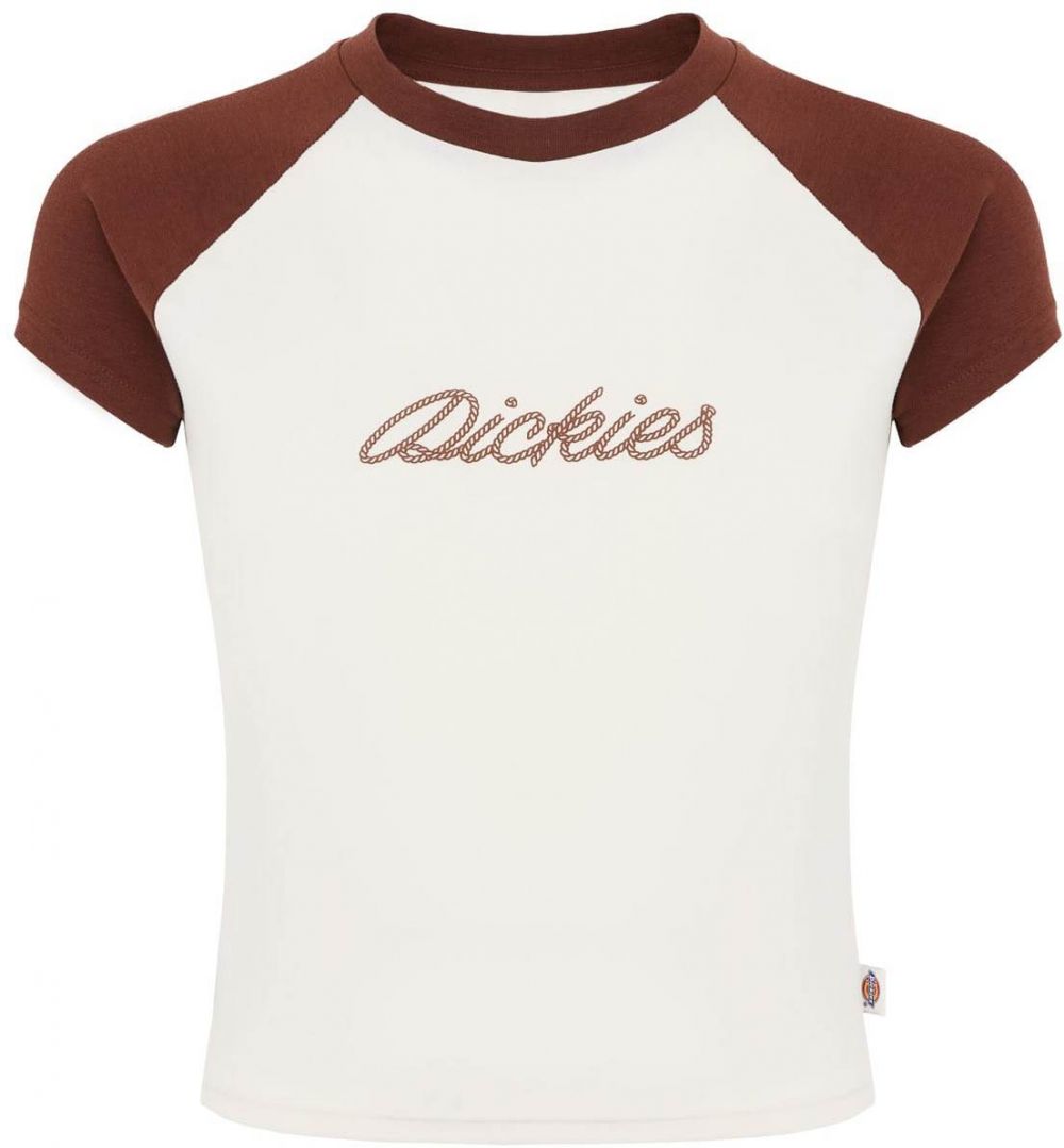 DICKIES Tričko 'DICKIES'  kapučíno / biela