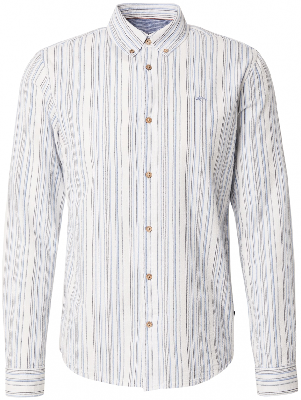 INDICODE JEANS Košeľa 'Niusser'  svetlomodrá / čierna / biela