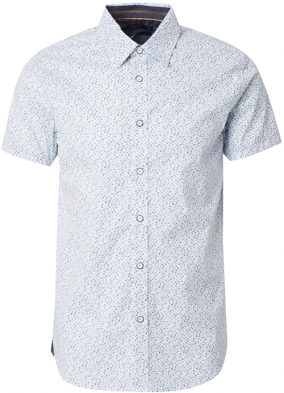 INDICODE JEANS Košeľa 'Gene'  azúrová / biela