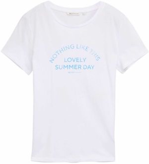 TOM TAILOR DENIM Tričko  svetlomodrá / biela