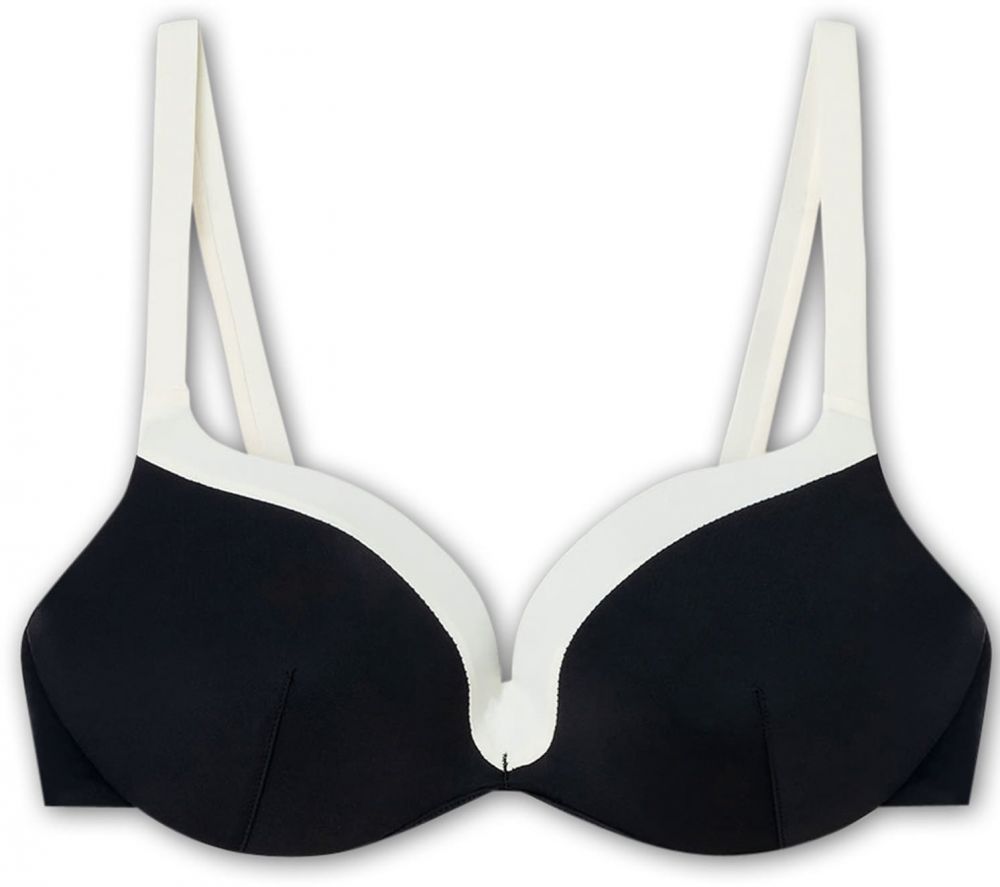 Gisela Bikinový top  čierna / biela