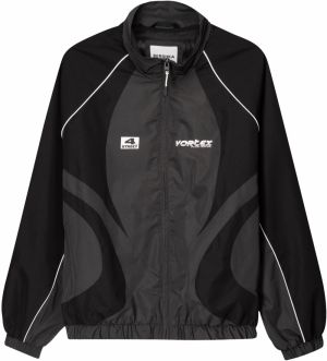 Bershka Prechodná bunda  tmavosivá / biela