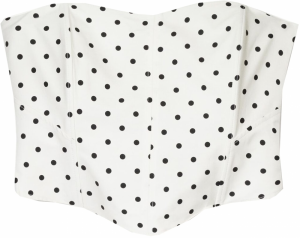 Bershka Top  nebielená / čierna
