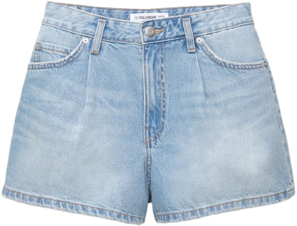 Pull&Bear Plisované rifle  modrá denim