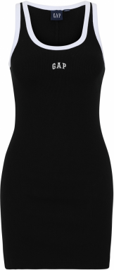 Gap Petite Šaty  čierna / šedobiela