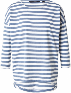 VERO MODA Tričko 'VMLUNA MALENA'  tmavomodrá / biela
