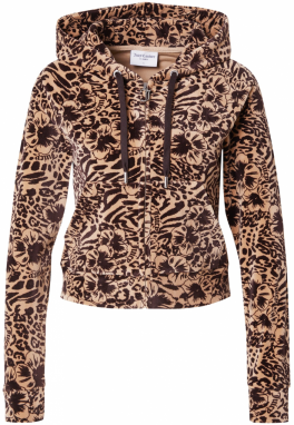 Juicy Couture Tepláková bunda 'MADISON'  hnedá / čierna