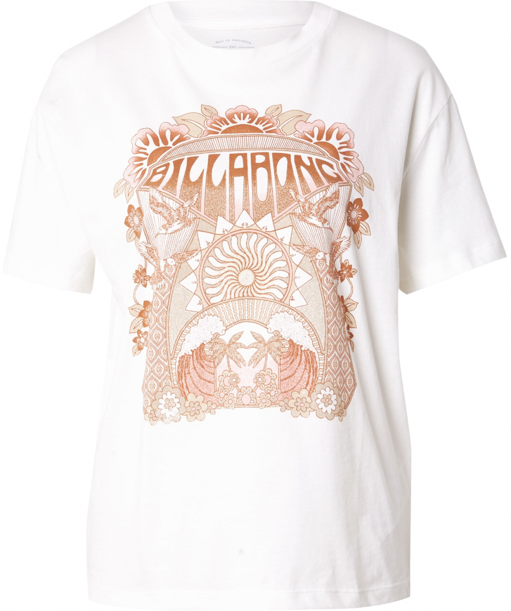 BILLABONG Tričko 'WAVES OF CHANGE'  medová / biela