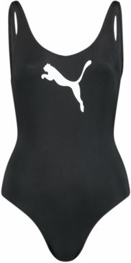 PUMA Jednodielne plavky  čierna / biela