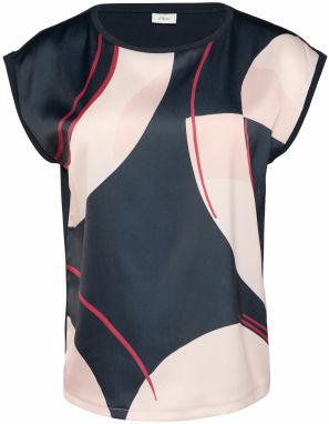 s.Oliver BLACK LABEL Blúzka  ultramarínová / ružová / červená
