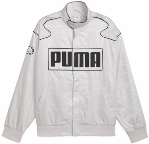 PUMA Prechodná bunda 'ARCHIVE SEASONAL'  svetlosivá / čierna