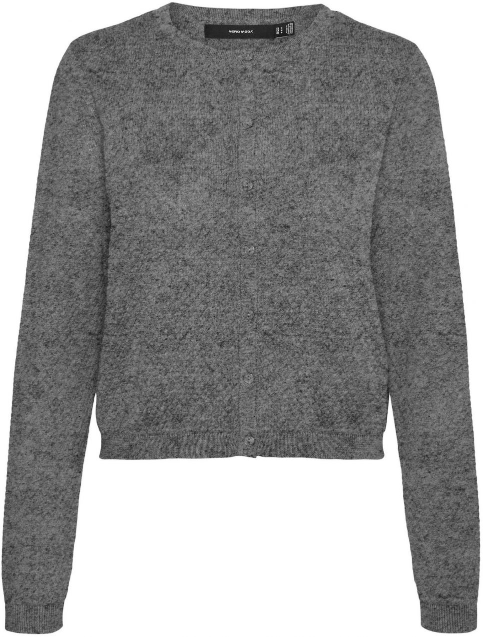 VERO MODA Kardigán 'Care'  čadičová / sivá melírovaná