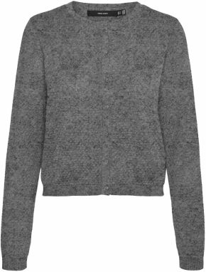 VERO MODA Kardigán 'Care'  čadičová / sivá melírovaná
