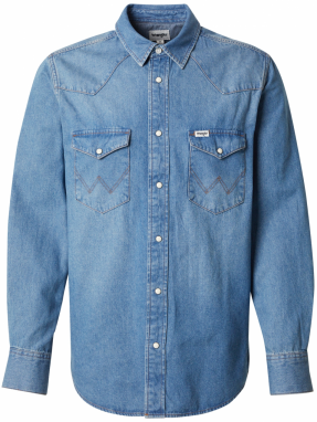 WRANGLER Košeľa 'WESTERN SHIRT'  modrá denim