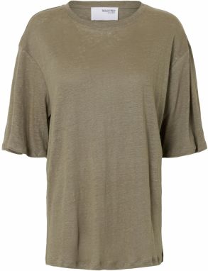 SELECTED FEMME Oversize tričko 'SLFVILJA'  farby bahna