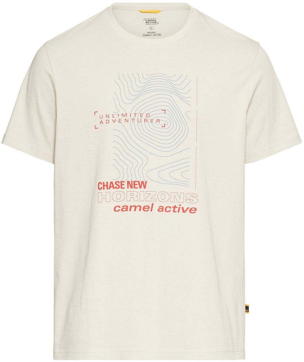 CAMEL ACTIVE Tričko  béžová / modrá / oranžová