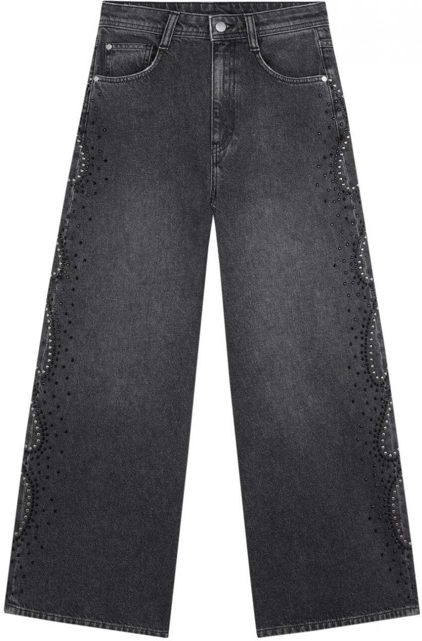 Scalpers Džínsy ' STUDS DENIM PANT '  tmavosivá