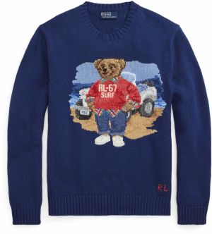 Polo Ralph Lauren Sveter  námornícka modrá / modrosivá / hnedá / červená