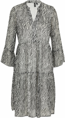 Vero Moda Tall Šaty 'VMSMILLA'  čierna / biela
