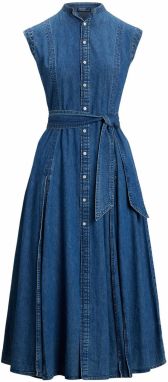 Polo Ralph Lauren Košeľové šaty  modrá denim
