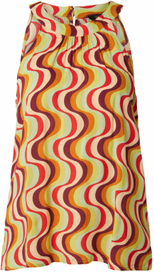 King Louie Top 'Virna Jiggy Voile'  krémová / limetová / baklažánová / svetločervená