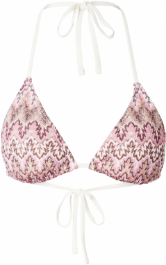 BeckSöndergaard Bikinový top  hnedá / ružová / biela