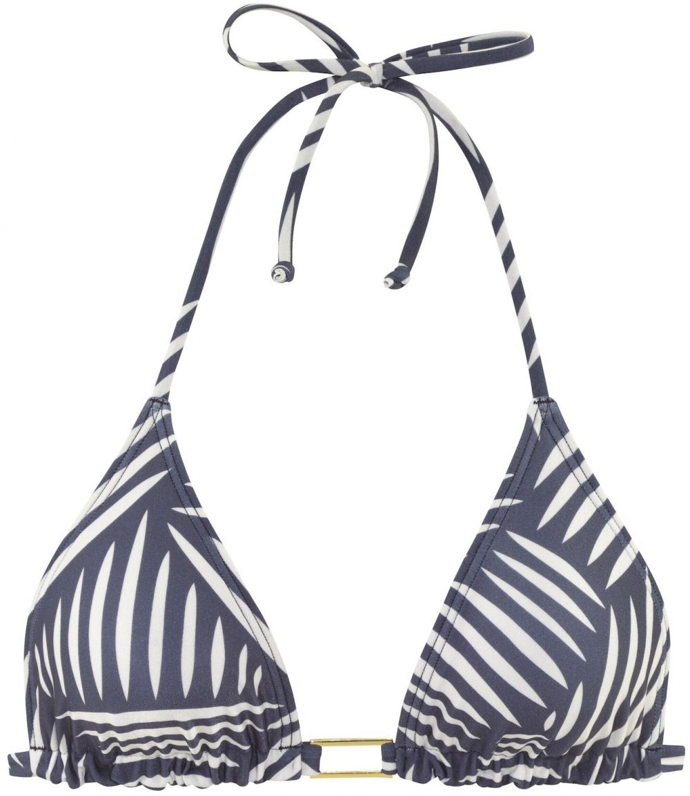 LASCANA Bikinový top  námornícka modrá / biela