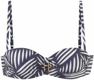 LASCANA Bikinový top  indigo / biela