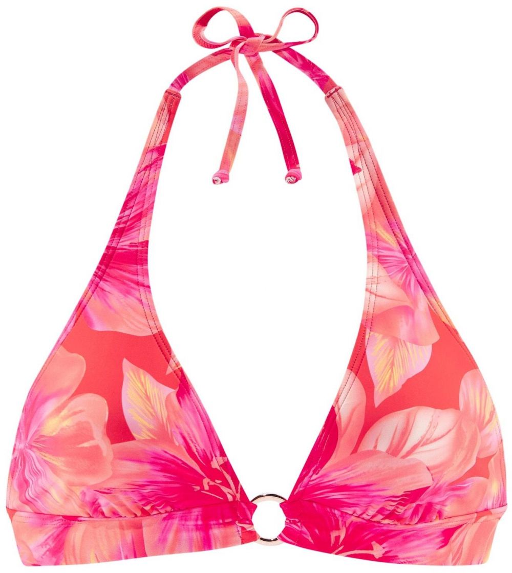 LASCANA Bikinový top  broskyňová / lososová / neónovo ružová / červená