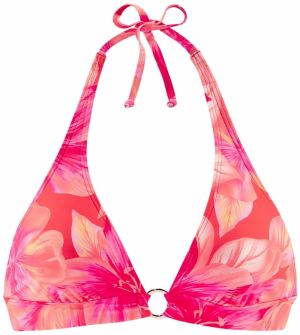LASCANA Bikinový top  broskyňová / lososová / neónovo ružová / červená