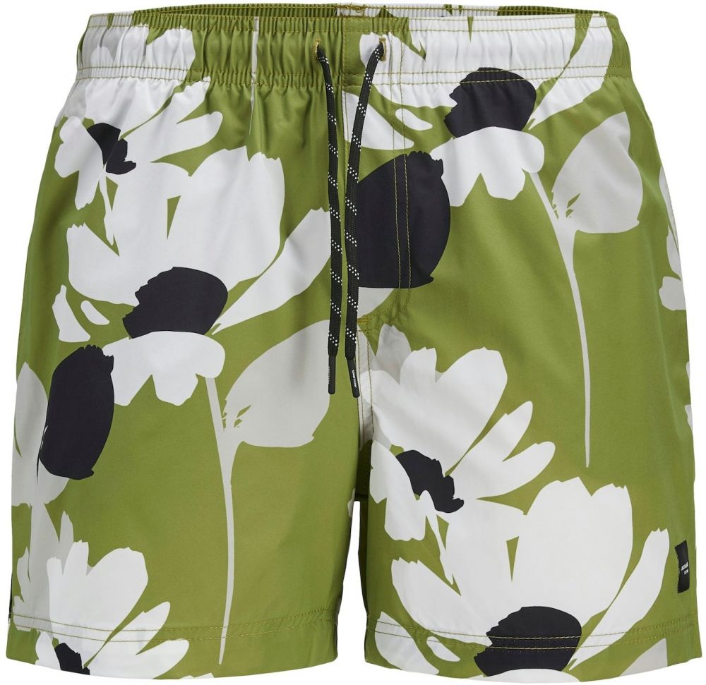 JACK & JONES Plavecké šortky 'JPSTMAUI'  jablková / čierna / biela