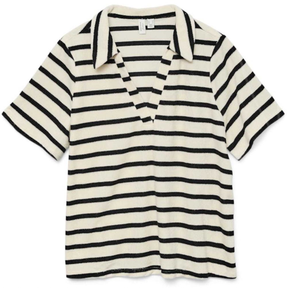 VERO MODA Tričko 'VMEMELI'  béžová / čierna