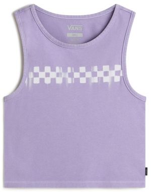 VANS Tričko  tmavofialová / biela