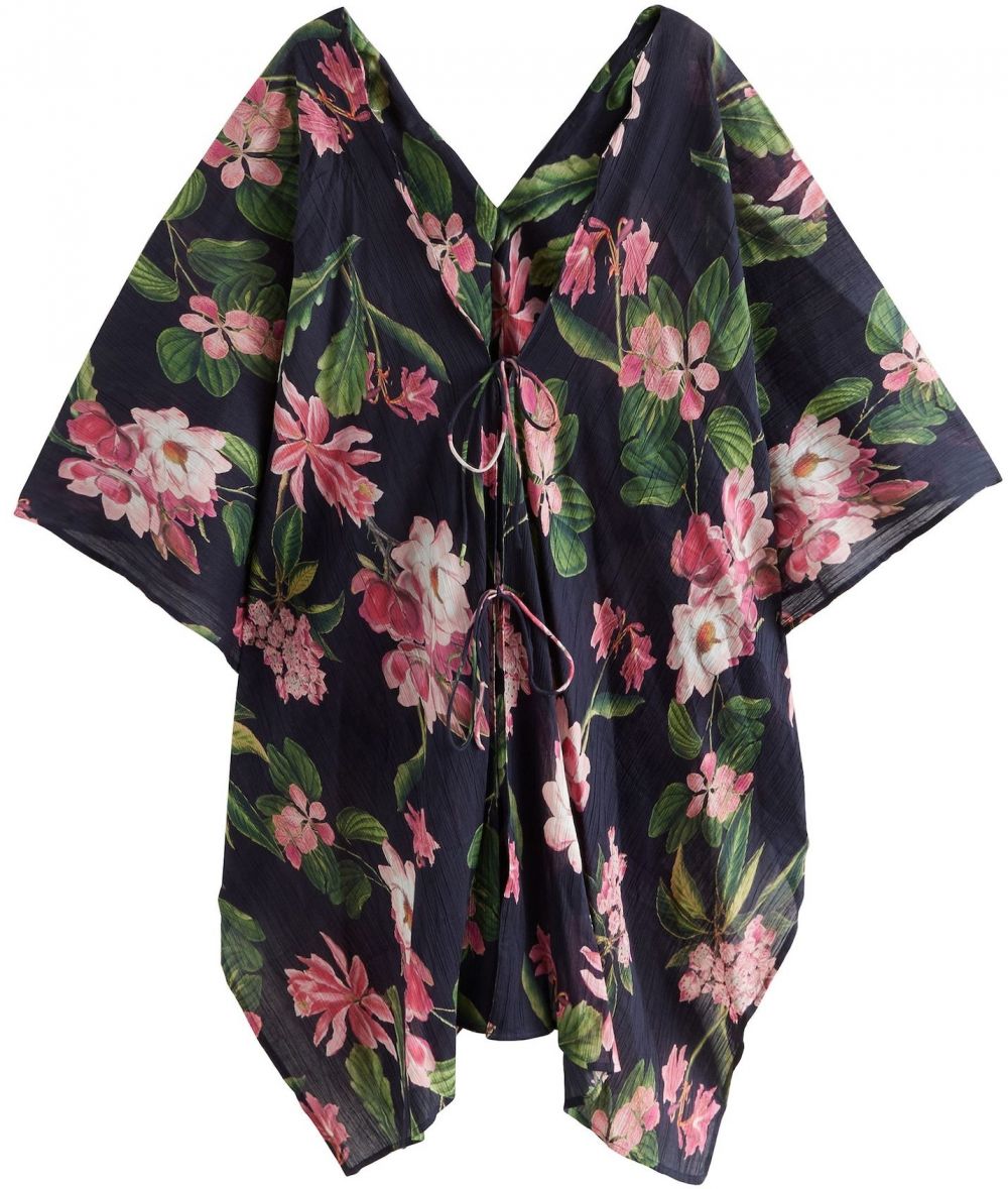 Next Kimono  námornícka modrá / zelená / ružová
