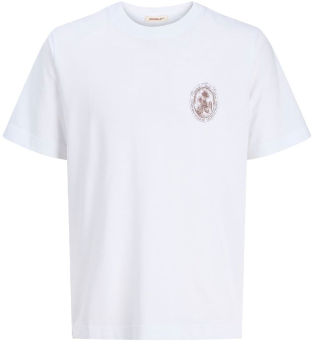 JACK & JONES Tričko 'JORHydra'  tmelová / hnedá / biela